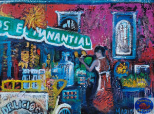 EL MANANTIAL OAXACA, 66X51 CM, Oil on canvas, Marios Orozco