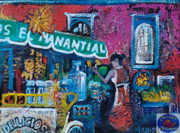 EL MANANTIAL OAXACA, 66X51 CM, Oil on canvas, Marios Orozco