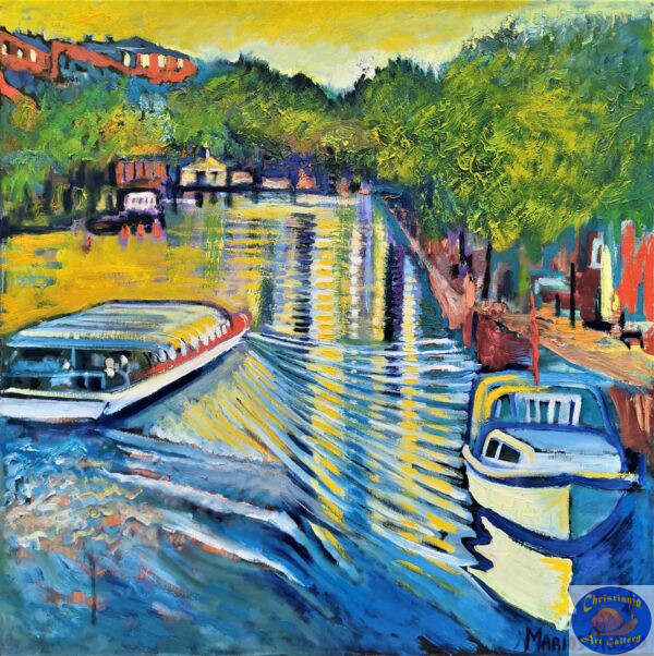 Kanalrundfart Christianshavn, Oil on canvas, By Marios orozco