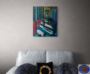 خارج الظلام، 60 × 73 سم، زيت على قماش، ماريوس أوروزكو، من الظلام، 60 × 73 سم
