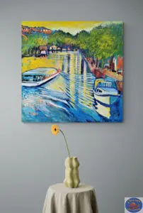 Kanalrundfart Christianshavn, Oil on canvas, By Marios Orozco