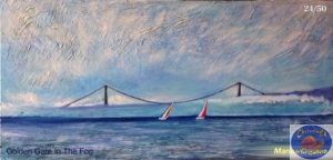 SAN FRANCISCO IN THE FOG, 127X61 CM, By Marios Orozco, Christiania Art Gallery