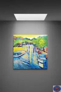 Kanalrundfart Christianshavn, Oil on canvas, By Marios Orozco