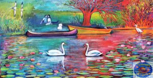 Springtime Delight, 155X80 CM, Oil on canvas, by Marios Orozco, Christiania Art Gallery