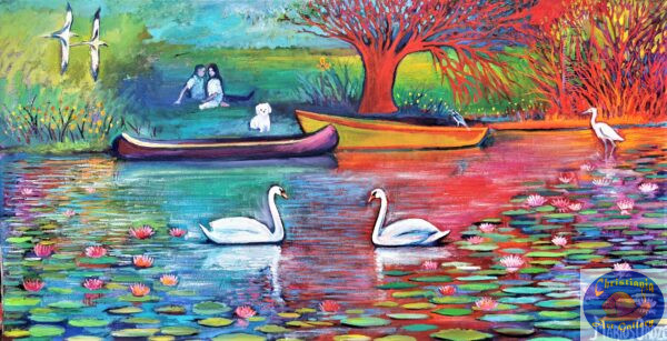 Springtime Delight, 155X80 CM, Oil on canvas, by Marios Orozco, Christiania Art Gallery