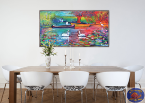 Springtime Delight, 155X80 CM, Oil on canvas, by Marios Orozco, Christiania Art Gallery