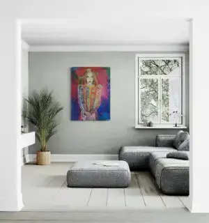 The Supermodel, 90,5X121 CM, Oil on canvas, by Marios Orozco, Christiania Art Gallery
