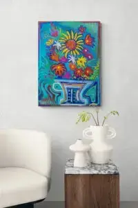 Sunflower Freedom, 50X67 CM, Oil on canvas, by Marios Orozco, Christiania Art Gallery