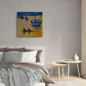 Pelican Bay, 91X91 CM, Oil on canvas, by Marios Orozco, Christiania Art Gallery