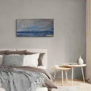 SAN FRANCISCO IN THE FOG, 127X61 CM, By Marios Orozco, Christiania Art Gallery