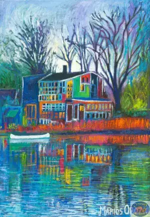 Purple Hue, 67X97 CM, Oil on canvas, Marios Orozco, Christiania Art Gallery