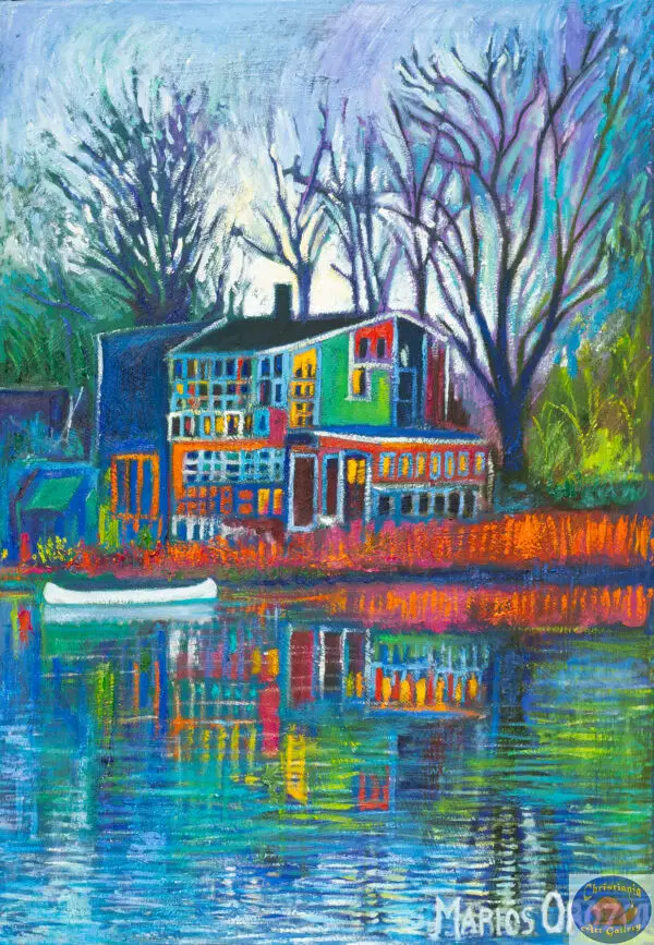 Purple Hue, 67X97 CM, Oil on canvas, Marios Orozco, Christiania Art Gallery