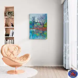 Purple Hue, 67X97 CM, Oil on canvas, Marios Orozco, Christiania Art Gallery