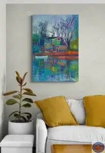 Purple Hue, 67X97 CM, Oil on canvas, Marios Orozco, Christiania Art Gallery