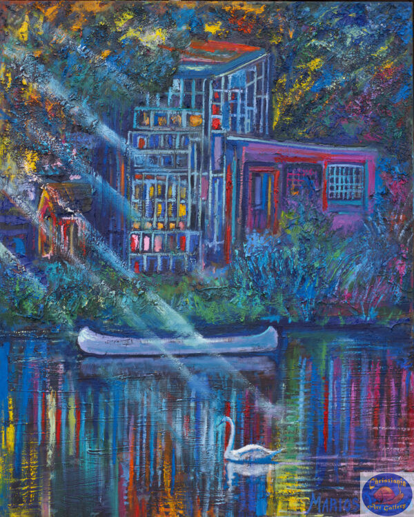 The Hidden World, 80X100 CM, Oil on canvas, By Marios Orozco, Christiania Art Gallery