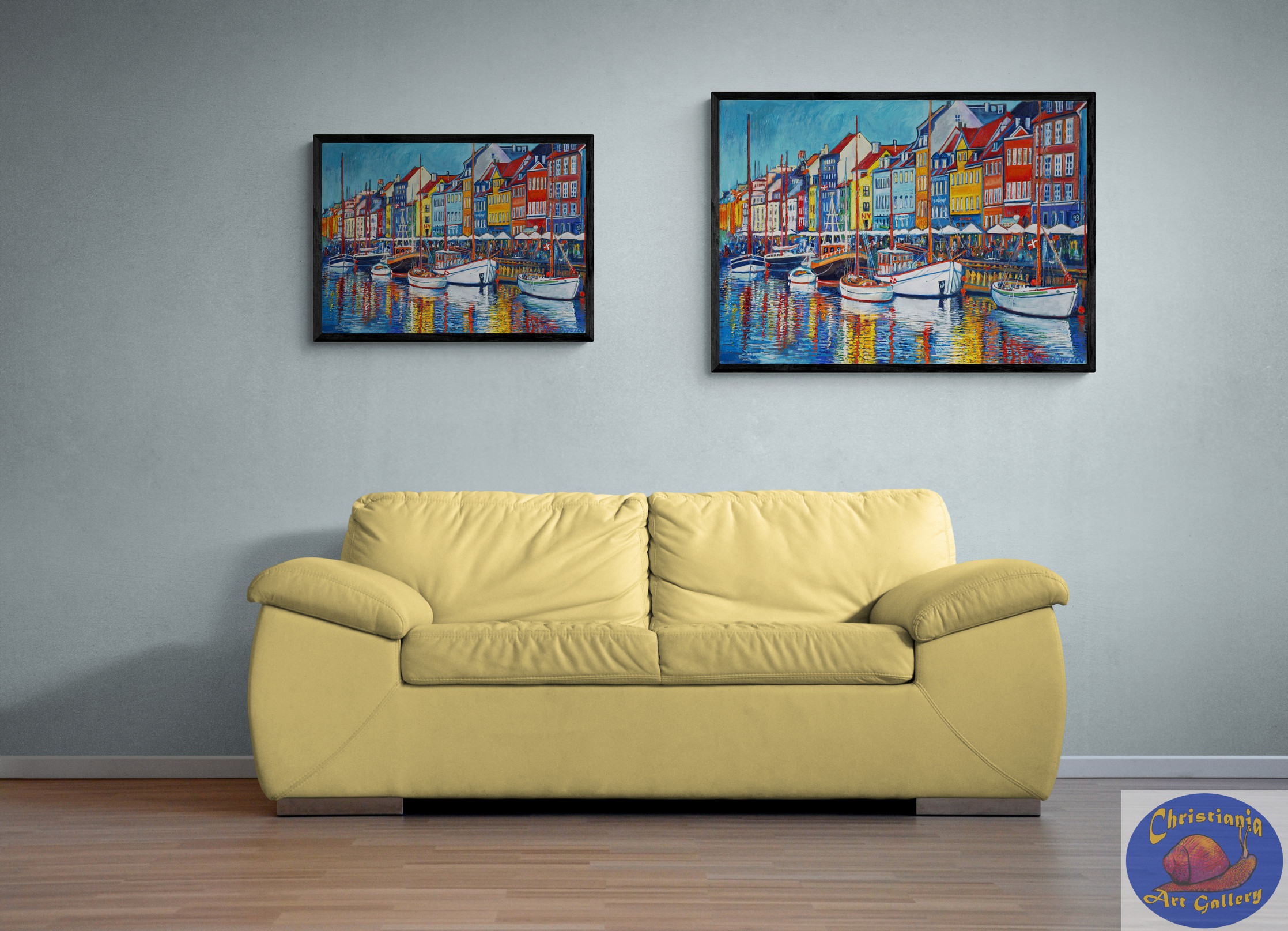 Poster Bright September Day in Nyhavn, Both sizes, Marios Orozco, Christiania Art Gallery