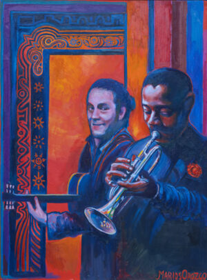 Franny & Dave, 100X135 CM, Oil on canvas, Marios Orozco, Christiania Art Gallery