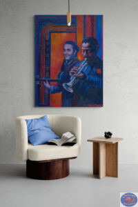 Franny & Dave, 100X135 CM, Oil on canvas, Marios Orozco, Christiania Art Gallery