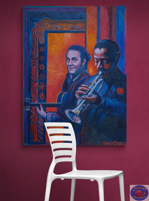 Franny & Dave, 100X135 CM, Oil on canvas, Marios Orozco, Christiania Art Gallery