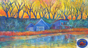 Hot Winter Sunset, 180X100 CM, Oil on canvas, Marios Orozco, Christiania Art Gallery