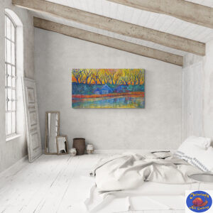 Hot Winter Sunset, 180X100 CM, Oil on canvas, Marios Orozco, Christiania Art Gallery