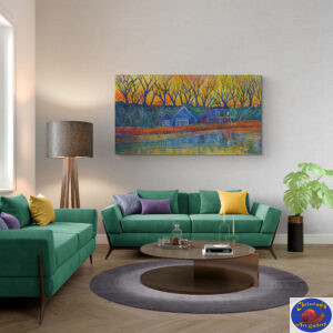 Hot Winter Sunset, 180X100 CM, Oil on canvas, Marios Orozco, Christiania Art Gallery