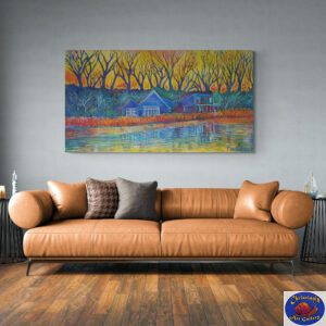 Hot Winter Sunset, 180X100 CM, Oil on canvas, Marios Orozco, Christiania Art Gallery