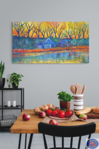 Hot Winter Sunset, 180X100 CM, Oil on canvas, Marios Orozco, Christiania Art Gallery