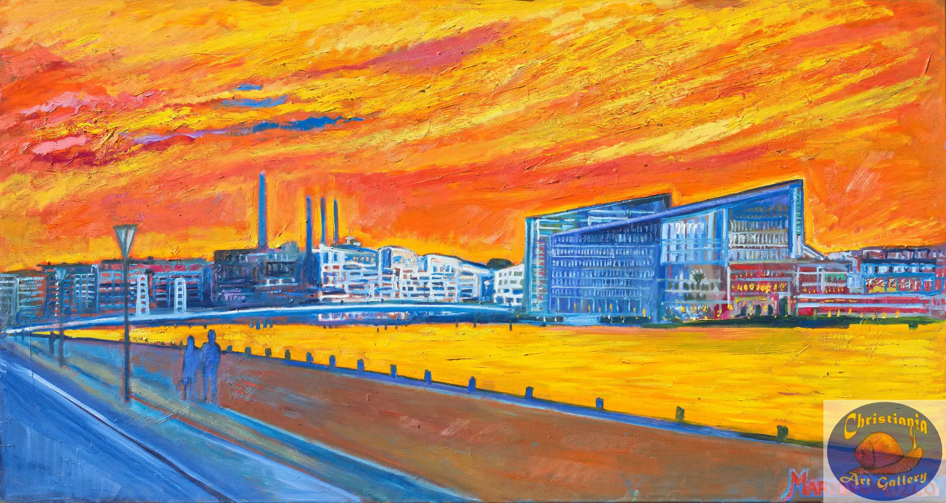 Aller Bulding Sydhavn, 180X100 CM, Oil on canvas, Marios Orozco, Christiania Art Gallery
