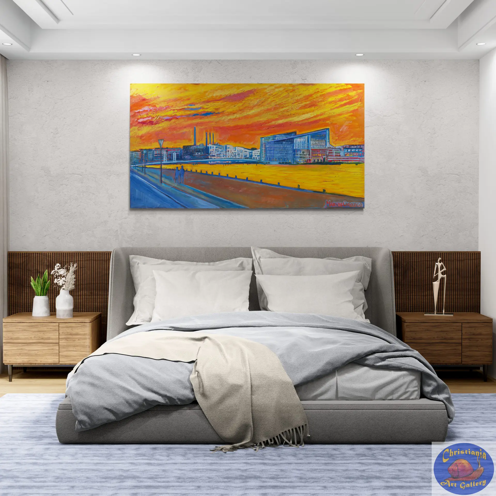 Aller Bulding Sydhavn, 180X100 CM, Oil on canvas, Marios Orozco, Christiania Art Gallery