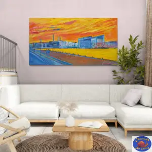 Aller Bulding Sydhavn, 180X100 CM, Oil on canvas, Marios Orozco, Christiania Art Gallery