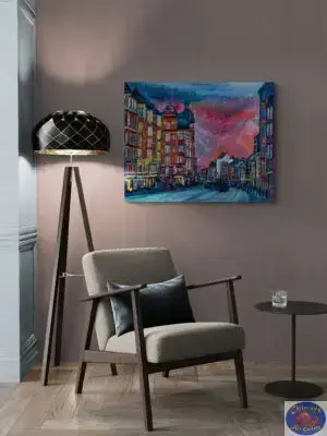Amagerbrogade, 100X80 CM, Oil on canvas, Marios Orozco, Christiania Art Gallery