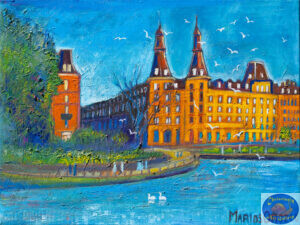 The Lakes, 80X60 CM, Oil on canvas, by Marios Orozco, Christiania Art Gallery