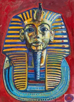 Tutakhamon, 65X90 CM, Oil on canvas, Marios Orozco, Christiania Art Gallery