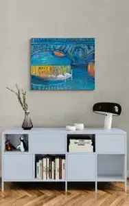 Copenhagen Bridges, 92X75 CM, Oil on canvas, Marios Orozco, Christiania Art Gallery