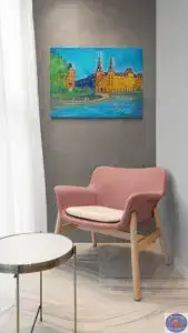 The Lakes, 80X60 CM, Oil on canvas, by Marios Orozco, Christiania Art Gallery