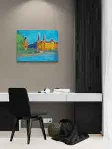 The Lakes, 80X60 CM, Oil on canvas, by Marios Orozco, Christiania Art Gallery