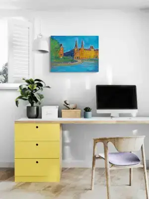 The Lakes, 80X60 CM, Oil on canvas, by Marios Orozco, Christiania Art Gallery