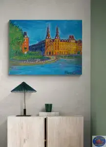 The Lakes, 80X60 CM, Oil on canvas, by Marios Orozco, Christiania Art Gallery