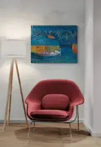 Copenhagen Bridges, 92X75 CM, Oil on canvas, Marios Orozco, Christiania Art Gallery