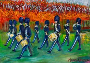 The King's Guard, 100X70 CM, Oil on canvas, By Marios Orozco, Christiania Art Gallery