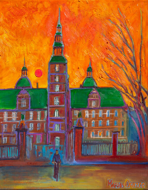 Goodmorning Copenhagen, 65X81 CM, Oil on canvas, By Marios Orozco, Christiania Art Gallery
