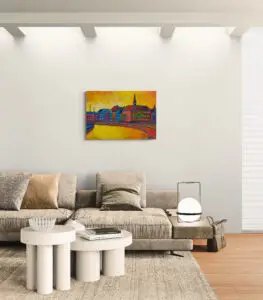 Springtime Sunset, 100X70 CM, Oil on canvas, By Marios Orozco, Christiania Art Gallery