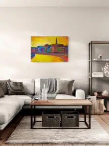 Springtime Sunset, 100X70 CM, Oil on canvas, By Marios Orozco, Christiania Art Gallery