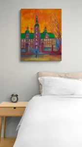 Goodmorning Copenhagen, 65X81 CM, Oil on canvas, By Marios Orozco, Christiania Art Gallery