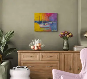 Goodmorning, 60X50 CM, Oil on canvas, By Marios Orozco, Christiania Art Gallery