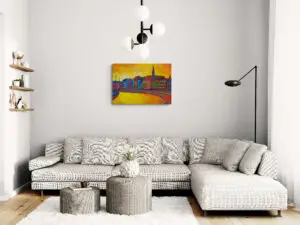 Springtime Sunset, 100X70 CM, Oil on canvas, By Marios Orozco, Christiania Art Gallery