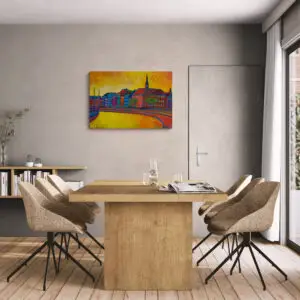 Springtime Sunset, 100X70 CM, Oil on canvas, By Marios Orozco, Christiania Art Gallery