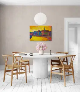 Springtime Sunset, 100X70 CM, Oil on canvas, By Marios Orozco, Christiania Art Gallery