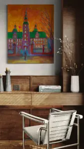 Goodmorning Copenhagen, 65X81 CM, Oil on canvas, By Marios Orozco, Christiania Art Gallery